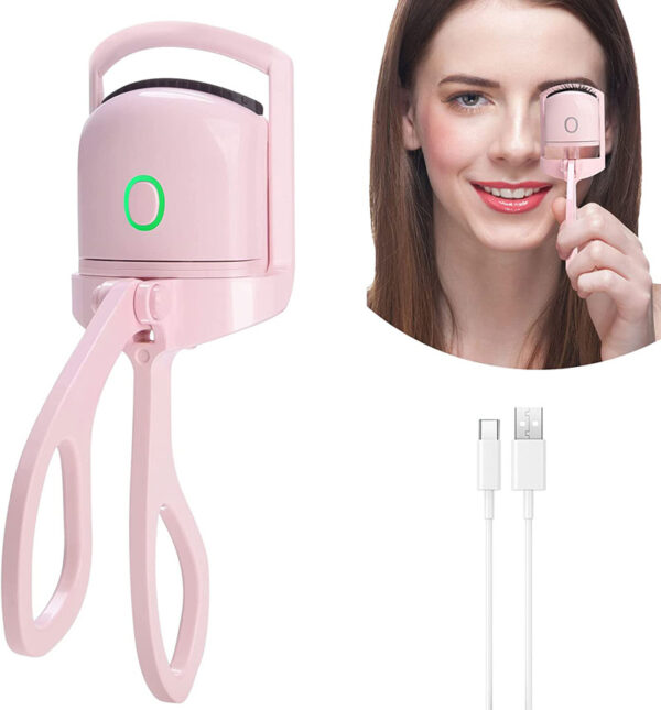 Eyelash Curler Portable Electric Heated Comb Eye Lash Long Lasting Eyelashes Curls Thermal Eyelash Curler Makeup Tools Heated Eyelash Curlers,Rechargeable Electric Eyelash Curler,Handheld Eyelash Heat - Image 8