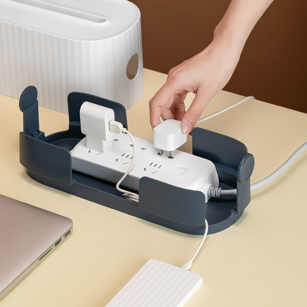 Power Strip Wire Case Cable Storage Box Anti Dust Charger Socket Organizer Network Line Storage Bin Charger Wire Management - Image 2