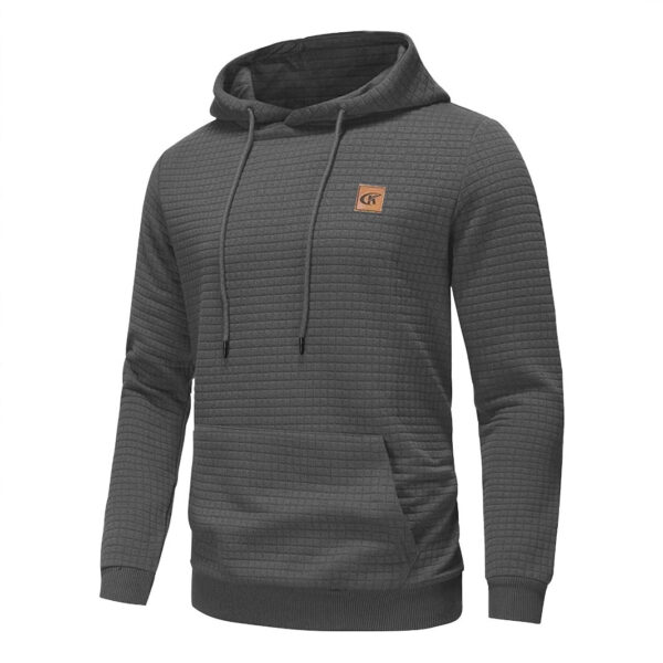 Hooded Round Neck Casual Sweatshirt Jacket - Image 6