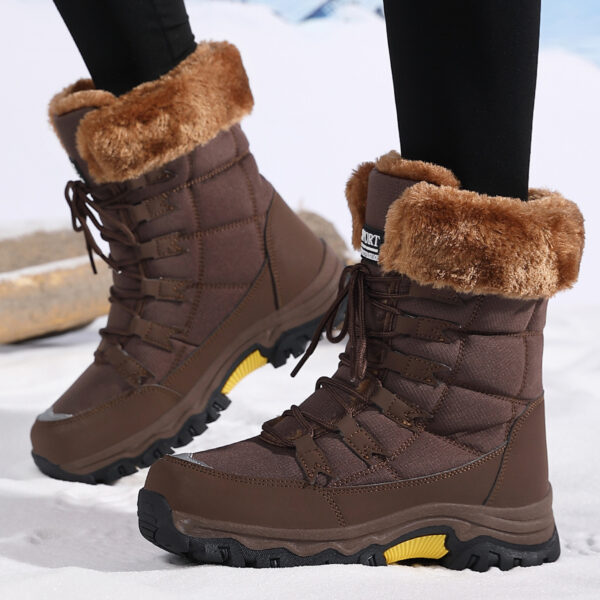 Waterproof And Cold-proof Long Boots Female Outdoor Plus Fluff Thickened - Image 5