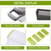 12 In 1 Manual Vegetable Chopper Kitchen Gadgets Food Chopper Onion Cutter Vegetable Slicer - Image 2
