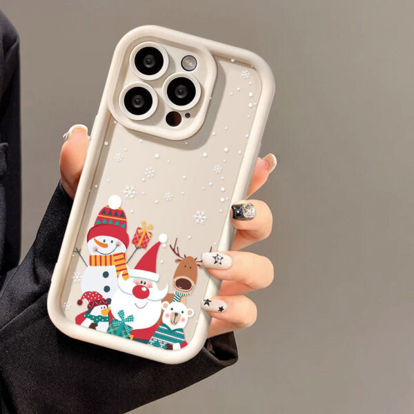 Cute Santa Claus Phone Case Frosted Advanced Christmas Pattern Case For Phone Shockproof Soft Silicone Phone Cover - Image 6