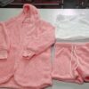 3pcs Womens Clothing Long Sleeve Crop Tank Top And Drawstring Shorts Pajama Set - Image 4